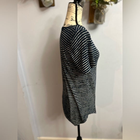 ATM top burn out lightweight stripped nautical navy coastal chic - Picture 3 of 7